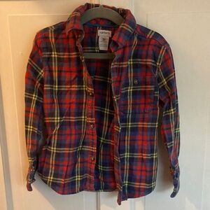 Carter's 3T Multicolor Plaid Button-Up Shirt